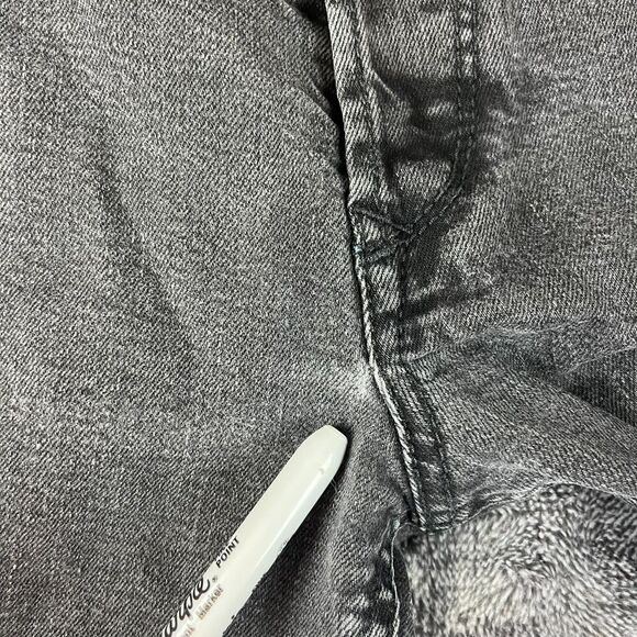 Diesel Sleenker Slim Skinny Black Distressed Button Fly Jeans 33X32(33X30.5) - Picture 12 of 15